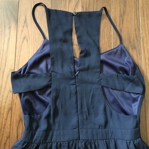 Navy maxi dress, cut out back, medium